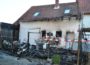 Brand eines Holzunterstandes